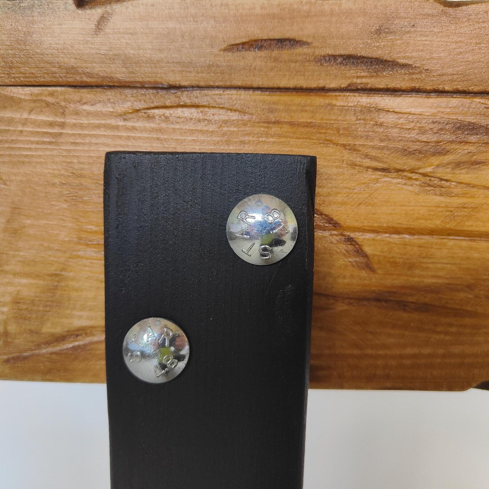 All-wood console table detail showing the lower shelf construction