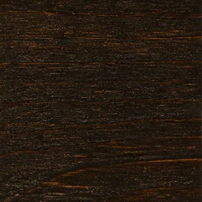 Wenge finish sample showing a very dark brown tone over wood grain